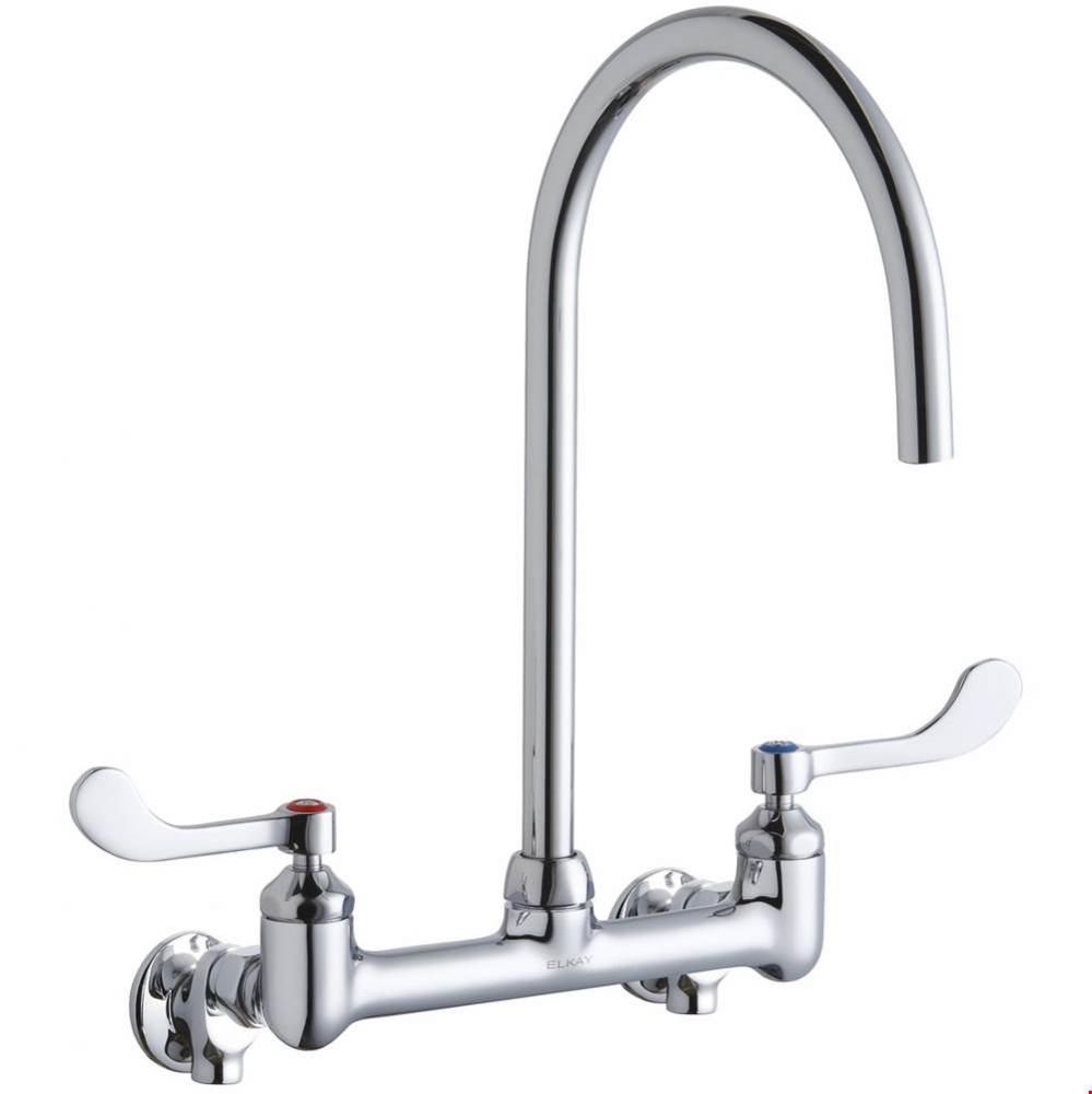 8&apos;&apos; Centerset Deck Mount Laminar Flow Faucet w/8&apos;&apos; Gooseneck Spout 4&apos;&apo