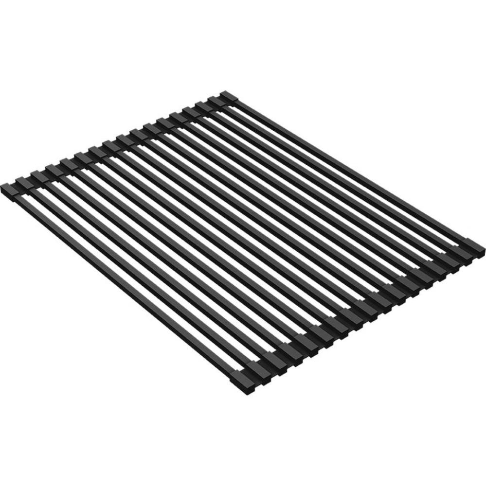 Crosstown Black Silicone 11-7/8&apos;&apos; x 16-3/4&apos;&apos; x 3/8&apos;&apos; Drying Rack