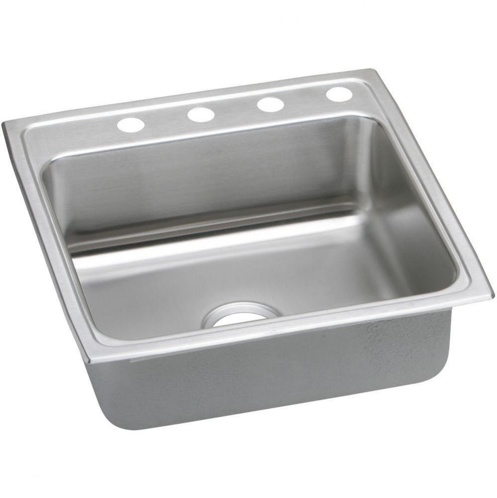 Lustertone Classic Stainless Steel 22&apos;&apos; x 22&apos;&apos; x 7-5/8&apos;&apos;, 4-Hole Sin