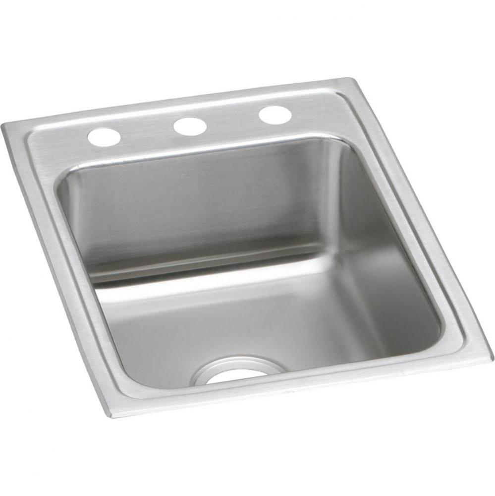 Lustertone Classic Stainless Steel 17&apos;&apos; x 22&apos;&apos; x 5&apos;&apos;, 2-Hole Single