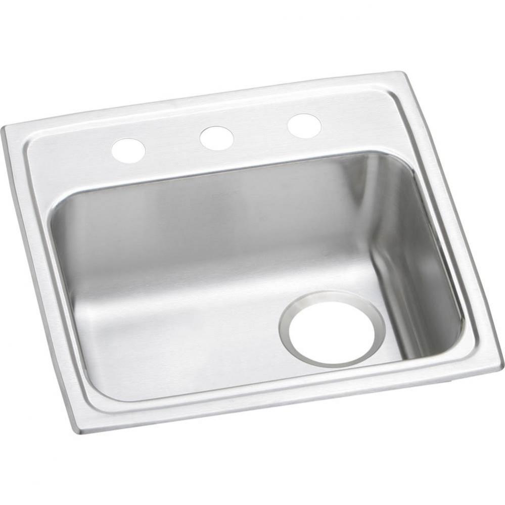 Lustertone Classic Stainless Steel 19&apos;&apos; x 18&apos;&apos; x 5-1/2&apos;&apos;, 1-Hole Sin