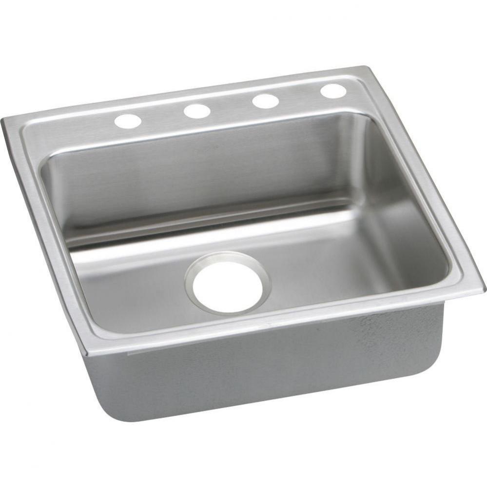 Lustertone Classic Stainless Steel 22&apos;&apos; x 22&apos;&apos; x 5-1/2&apos;&apos;, 1-Hole Sin