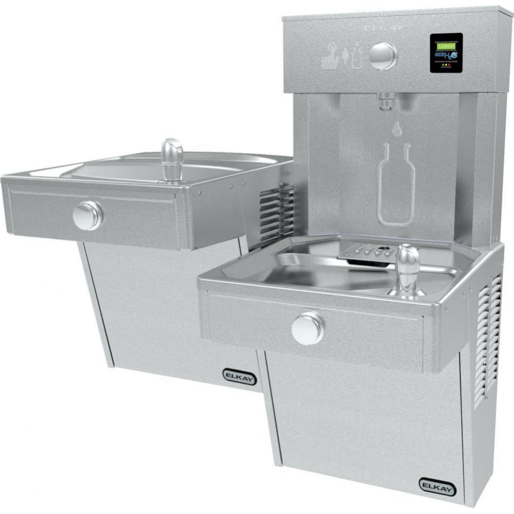 ezH2O Vandal-Resistant Bottle Filling Station and, Bi-Level Cooler Filtered Non-Refrigerated Stain