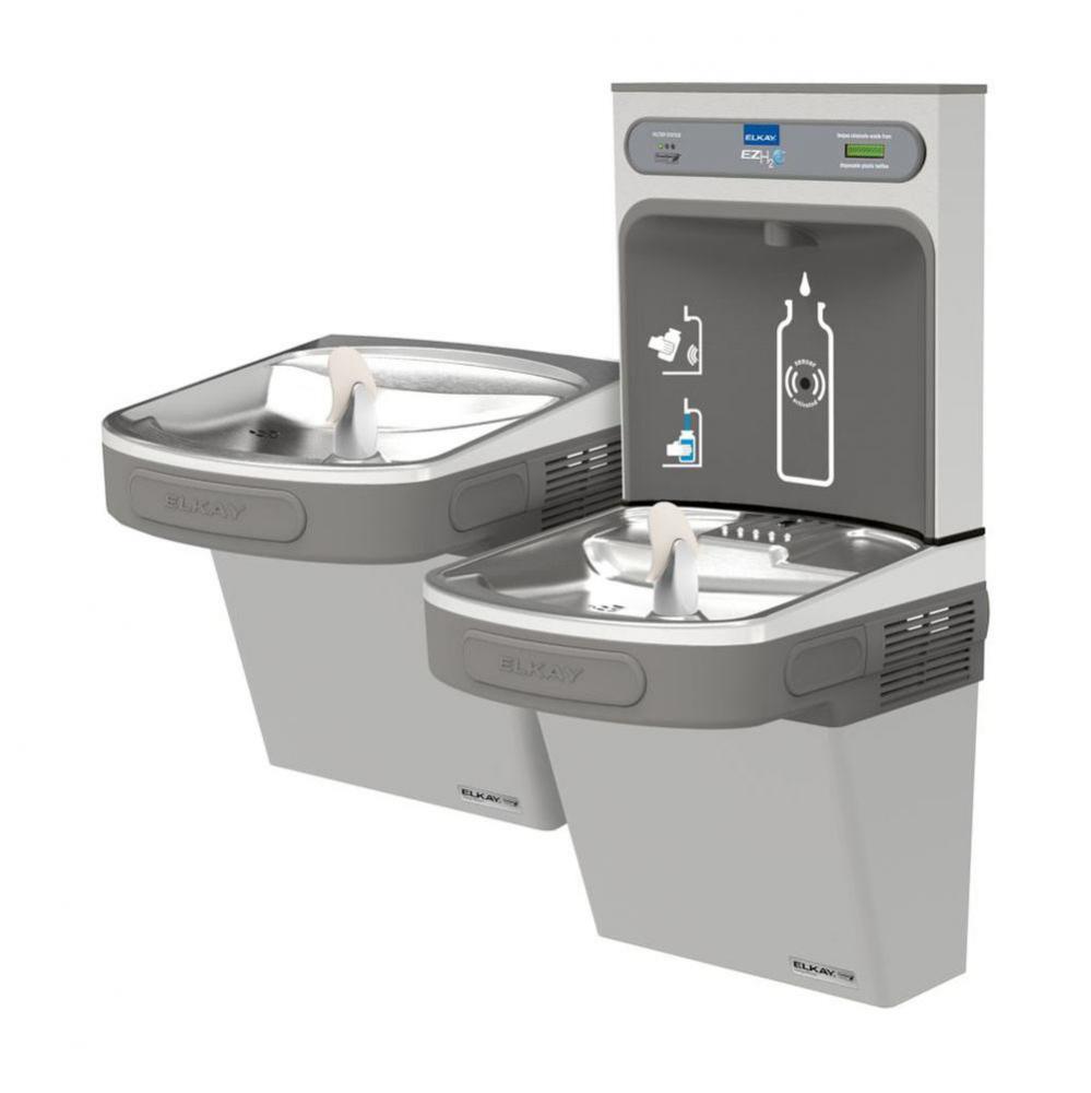 ezH2O Bottle Filling Station and Versatile Bi-Level ADA Cooler, Filtered Non-Refrigerated Light Gr