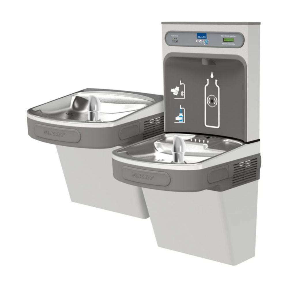 ezH2O Bottle Filling Station and Versatile Bi-Level ADA Vandal-Resistant Cooler, Filtered Non-Refr