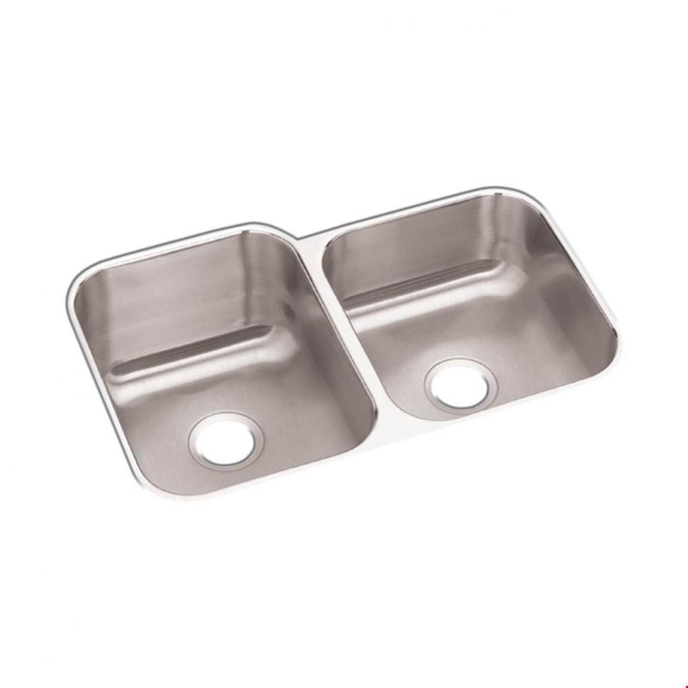 Dayton Stainless Steel 31-3/4&apos;&apos; x 20-1/2&apos;&apos; x 10&apos;&apos;, 60/40 Double Bowl