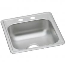 Elkay D117192 - Dayton Stainless Steel 17'' x 19'' x 6-1/8'', 2-Hole Single Bowl Dro