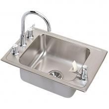 Elkay DRKADQ251760C - Lustertone Classic Stainless Steel 25'' x 17'' x 6'', Single Bowl Dr