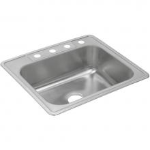 Elkay DXR25222 - Dayton Stainless Steel 25'' x 22'' x 8-3/16'', 2-Hole Single Bowl Dr