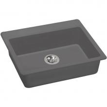 Elkay ELGAD2522PDGS0 - Quartz Classic 25'' x 22'' x 5-1/2'', Single Bowl Drop-in ADA Sink w