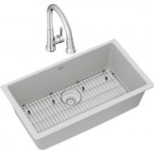 Elkay ELGRU13322WH0FC - Quartz Classic 33'' x 18-7/16'' x 9-7/16'', Single Bowl Undermount S