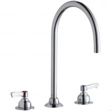 Elkay LK800LGN08L2 - 8'' Centerset with Concealed Deck Laminar Flow Faucet with 8'' Gooseneck Spout