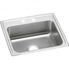 Elkay LRAD2219405 - Lustertone Classic Stainless Steel 22'' x 19-1/2'' x 4'', 5-Hole Sin