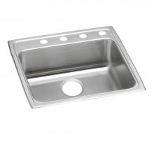 Elkay LRAD2222405 - Lustertone Classic Stainless Steel 22'' x 22'' x 4'', 5-Hole Single