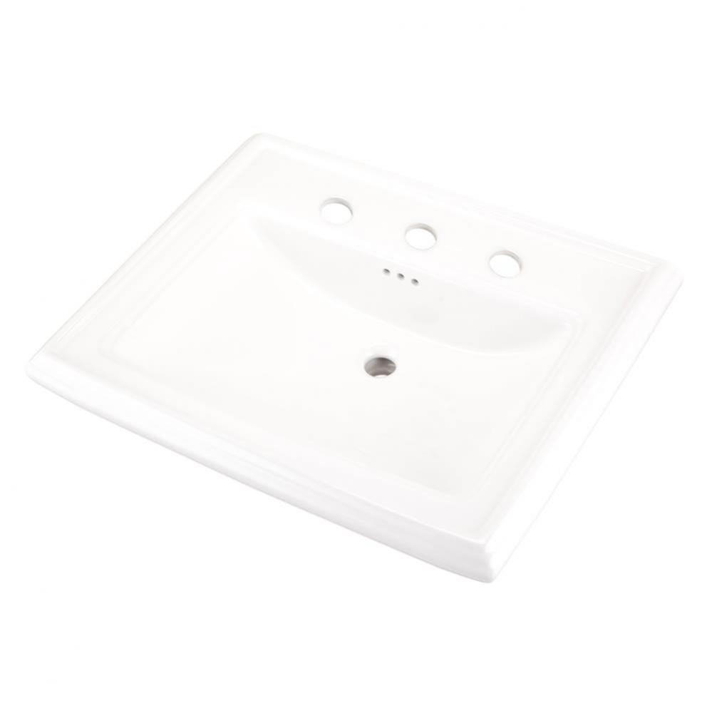 Logan Square Petite Ped Top 24.25&apos;&apos;x20.13&apos;&apos; 8&apos;&apos;CC White