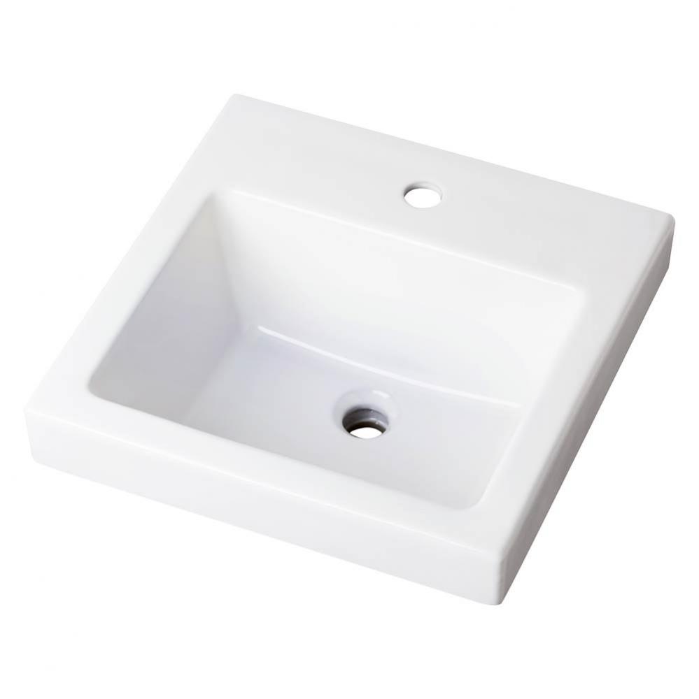 Wicker Park Countertop Lavatory 21&apos;&apos;x18&apos;&apos; Rectangle Single Hole White