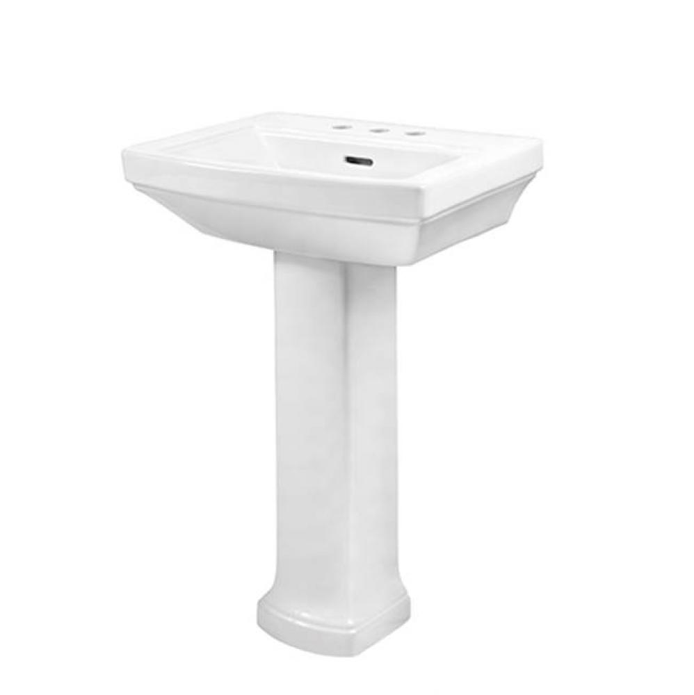 Hinsdale Petite 4&apos;&apos;CC Ped Lav Combo:G0013505 Lav w/ G0029831 Ped White