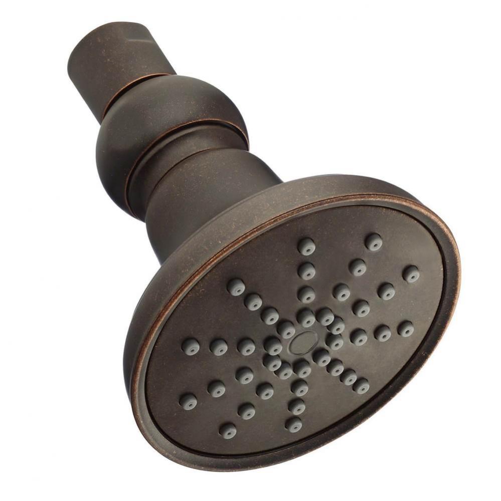 Mono Round 3 1/2&apos;&apos; 1 Function Showerhead 1.75gpm Tumbled Bronze