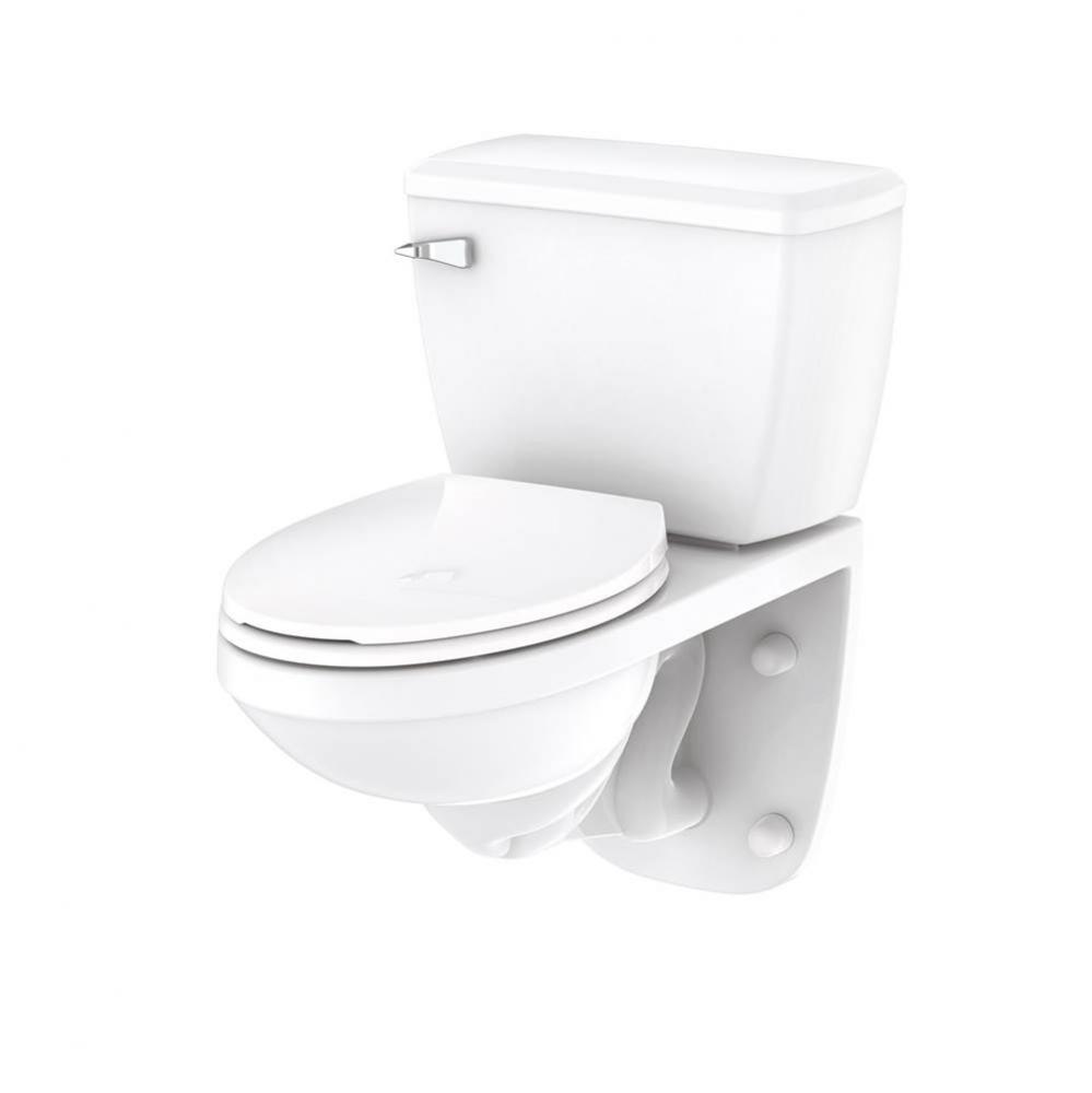 Ultra Flush 1.0gpf Wall Hung EL Combo: GHE21370 Bowl w/ GUF28370 Tank White