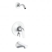 Gerber Plumbing D500034LSTC - Lemora 1H Tub & Shower Trim Kit & Treysta Cartridge with Diverter on Valve Less Showerhead