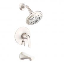 Gerber Plumbing D502034BNTC - Lemora 1H Tub & Shower Trim Kit & Treysta Cartridge with Diverter on Valve 2.0gpm Brushed