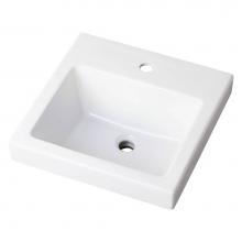 Gerber Plumbing G0013822 - Wicker Park Countertop Lavatory 21''x18'' Rectangle Single Hole White