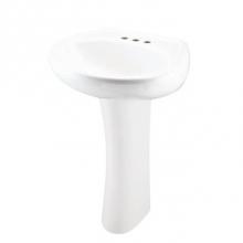 Gerber Plumbing G0022501 - Maxwell Petite Single Hole Ped Lav Combo: G0012501 Lav w/ G0029842 Ped White