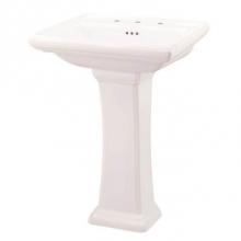 Gerber Plumbing G0022559 - Logan Square Petite 8''CC Ped Lav Combo: G0012559 Lav w/ G0029847 Ped White