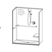 Aquatic AC003669-X2LB-WH - 1623BFSTDMA Alcove Shower