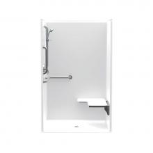 Aquatic AC003680-X2LBSR-WH - 14836BFLP Alcove Shower