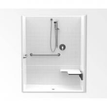 Aquatic AC003585-XBASE-WH - F1604P Alcove Shower