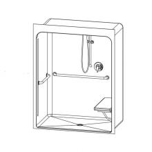 Aquatic AC003686-X2LB-WH - 6036BFSCMA Alcove Shower