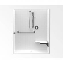 Aquatic AC003562-X2LB-WH - 1623BFSTD Alcove Shower