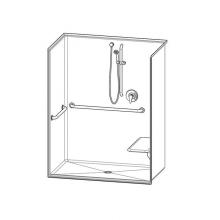 Aquatic AC003671-XMAR-WH - 1603BFSDMA Alcove Shower