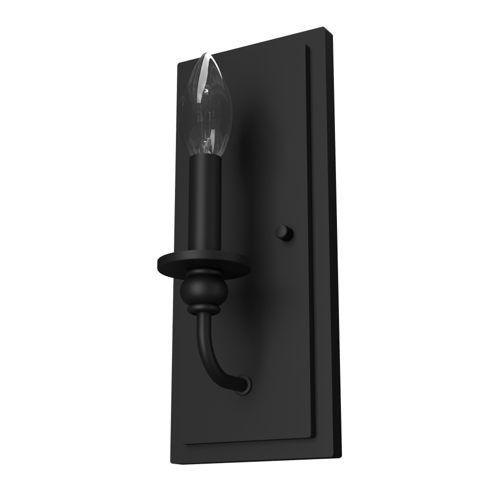 Hunter Southcrest Matte Black 1 Light Sconce Wall Light Fixture