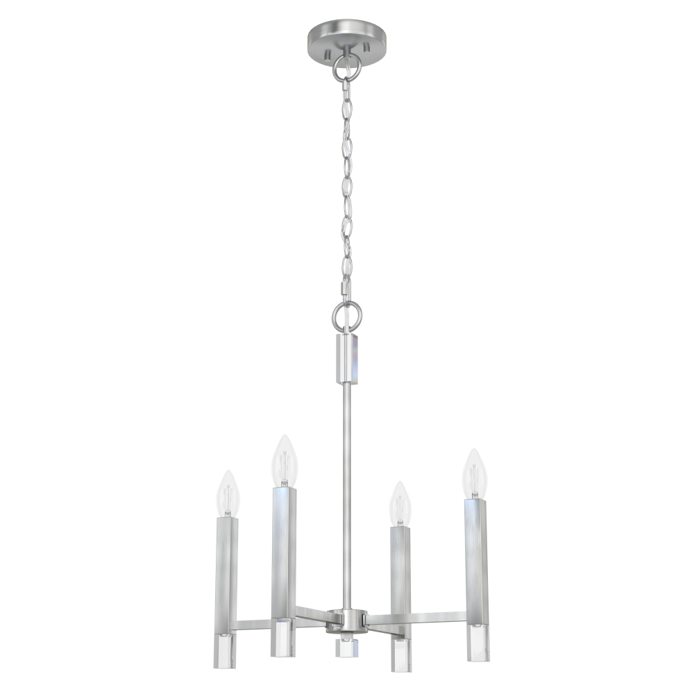 Hunter Sunjai Brushed Nickel 4 Light Large Pendant Ceiling Light Fixture