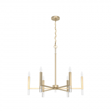 Hunter 19519 - Hunter Sunjai Alturas Gold 6 Light Large Chandelier Ceiling Light Fixture