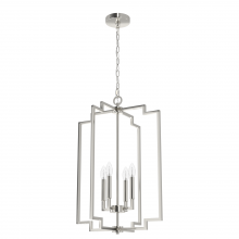 Hunter 19577 - Hunter Zoanne Brushed Nickel 4 Light Large Pendant Ceiling Light Fixture