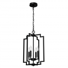 Hunter 45240 - Hunter Zoanne Matte Black 4 Light Medium Pendant Ceiling Light Fixture