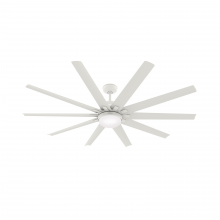 Hunter 50717 - Hunter 72 inch Overton ENERGY STAR® Matte White Damp Rated Ceiling Fan with LED Light Kit