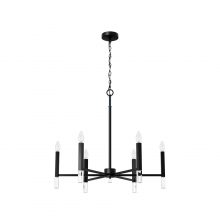 Hunter 45231 - Hunter Sunjai Matte Black 6 Light Large Chandelier Ceiling Light Fixture