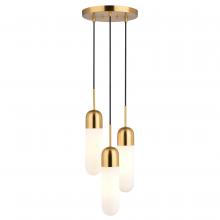 Vaxcel International P0422 - Thalia 10-in. 3 Light Pendant Antique Gold