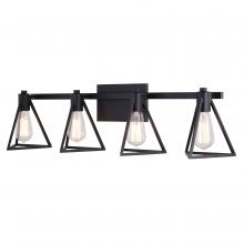 Vaxcel International W0446 - Ravenna 4 Light Vanity Matte Black