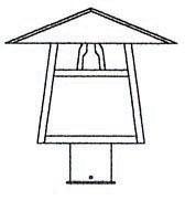 12&#34; carmel post mount without overlay (empty)