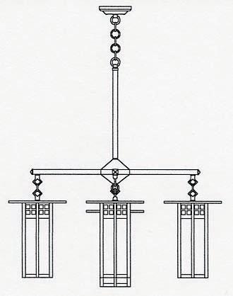 9&#34; glasgow long body 4 light chandelier, center light