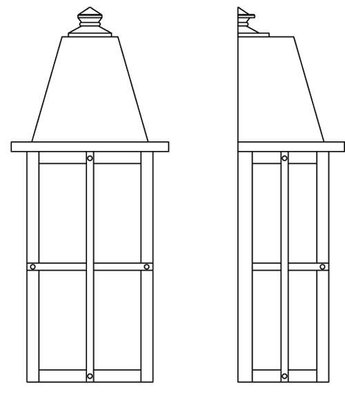 8&#34; hartford long body flush wall mount