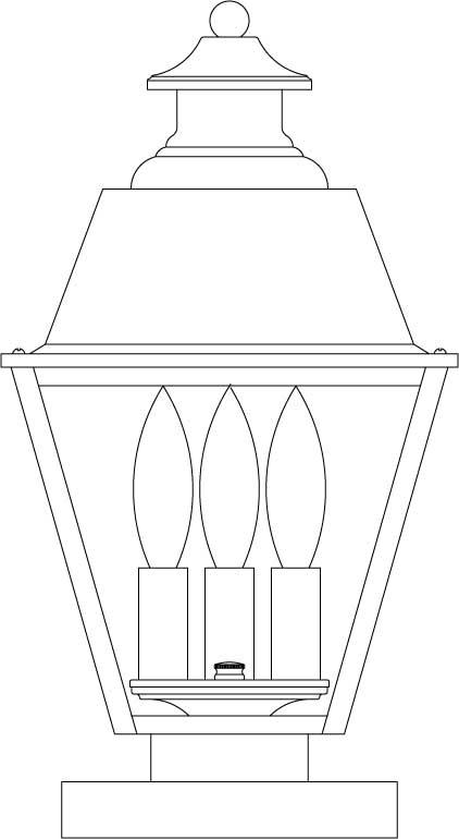 8&#34; inverness column mount with metal roof