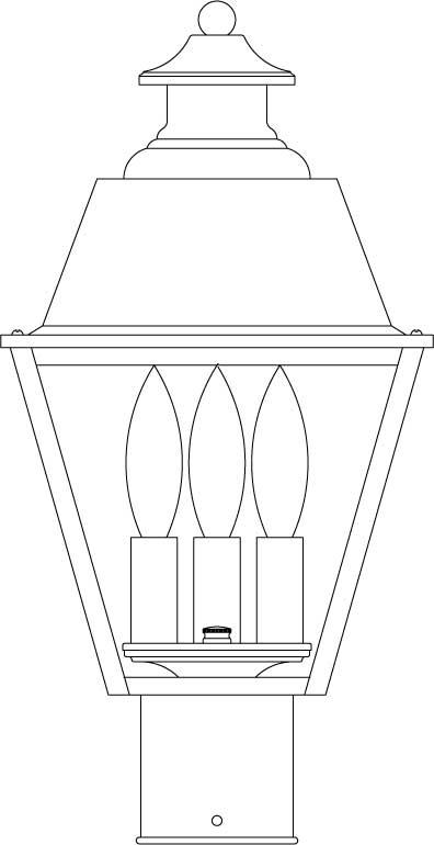 8&#34; inverness post mount with metal roof