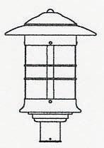 14&#34; newport post mount fixture