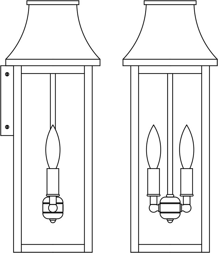 7&#34; Providence long body flush wall mount